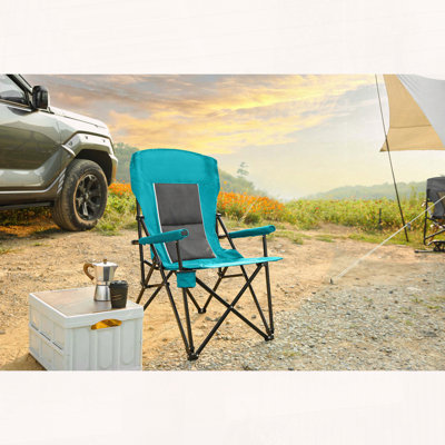 Chaise de camping surdimensionnée robuste avec porte-gobelet - capacité de 250 lb