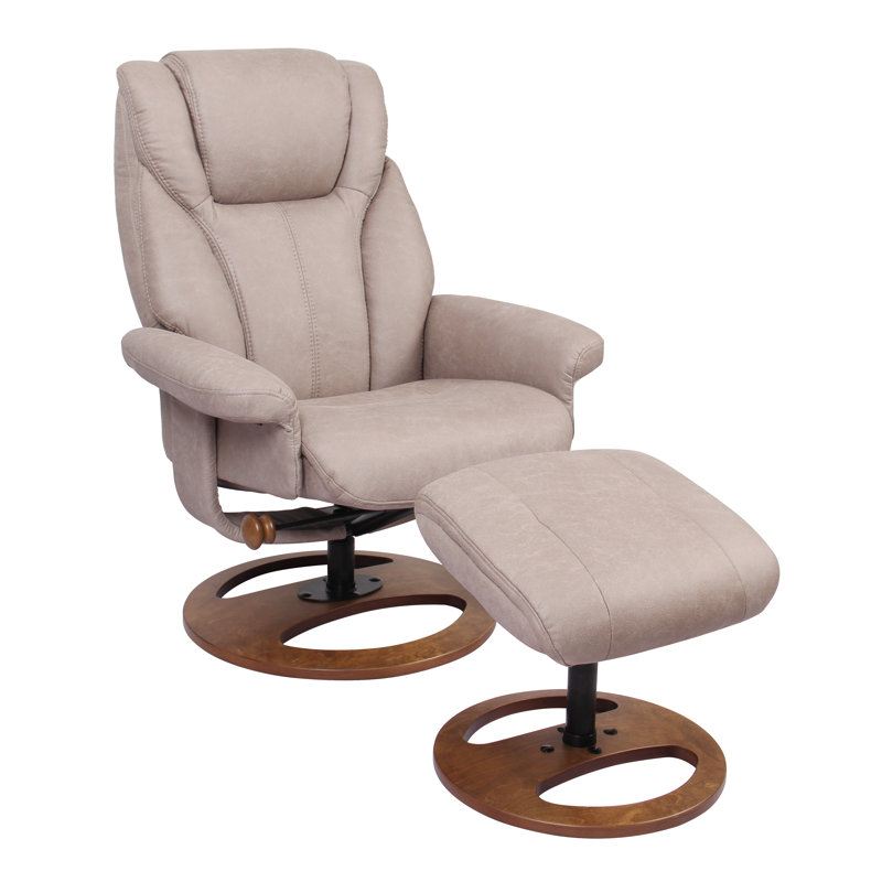  Manual Standard Recliner with Ottoman - 360° Swivel