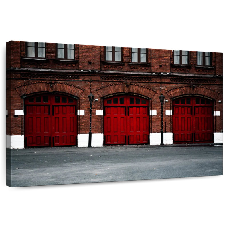 Fire Station, 32" H x 48" W