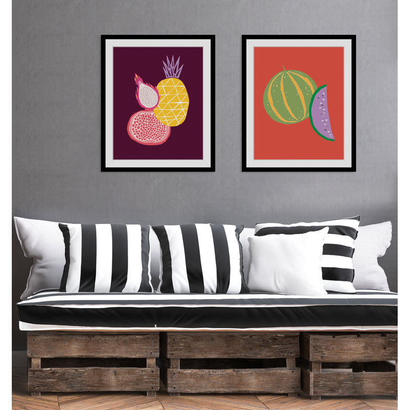 Fruits - Single Picture Frame Print, 60 cm H x 50 cm W