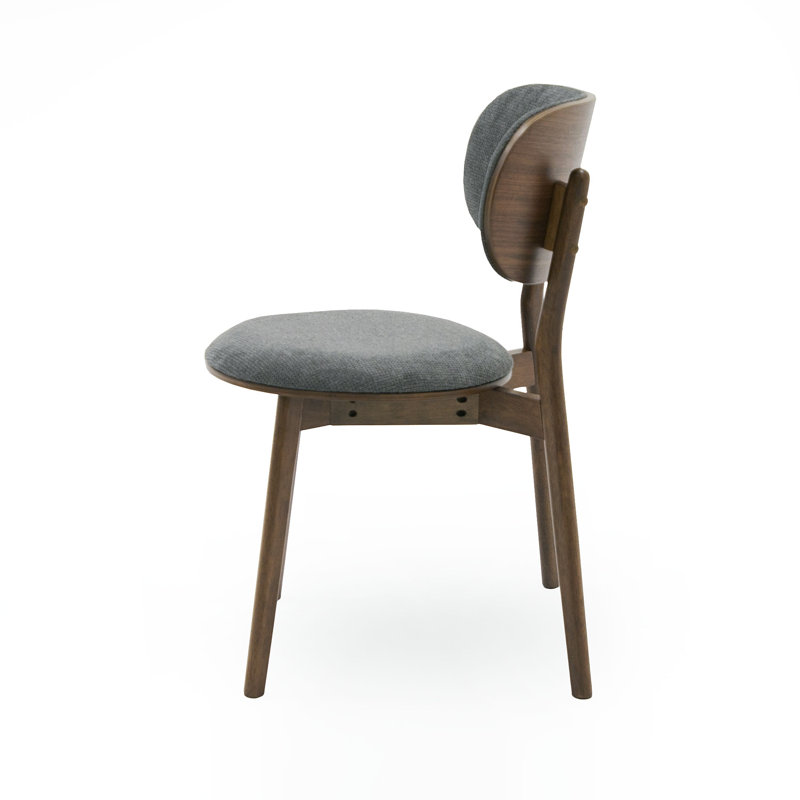 Chaise d'appoint rembourrée gris foncé