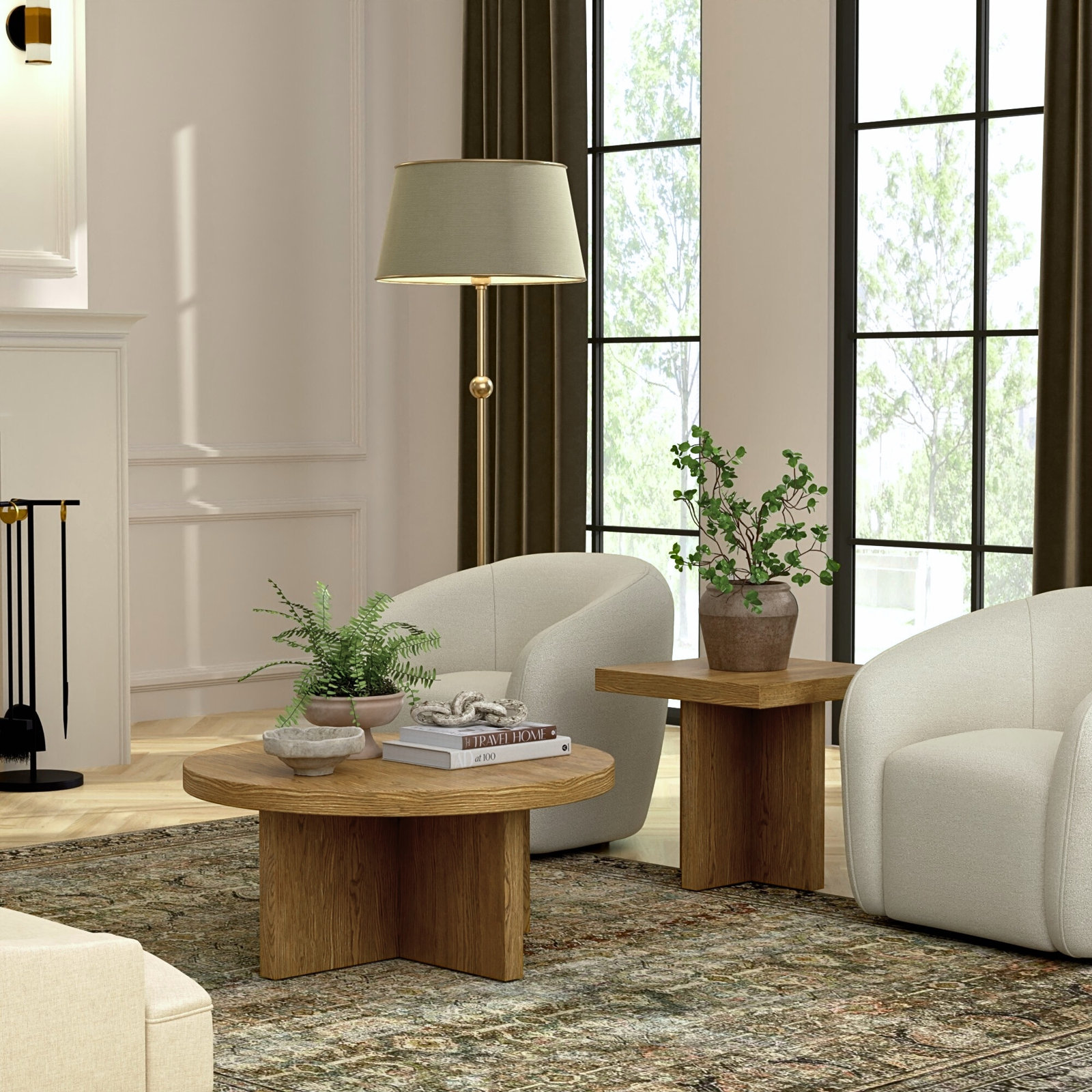 Crosby 36" Coffee Table, Oak