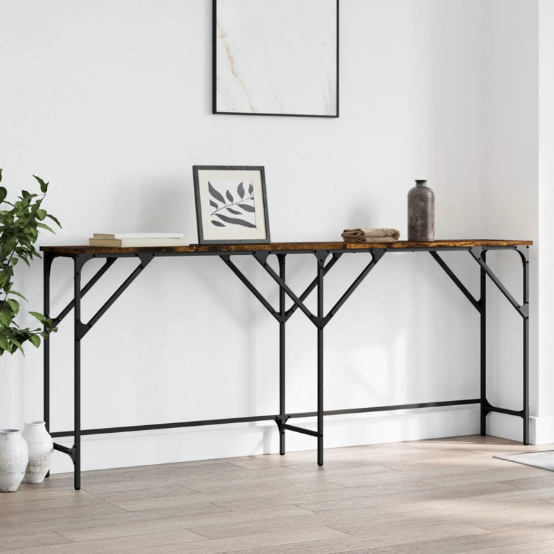Walty Console Table, 29.5" H x 70.9" W x 11.4" D, Black