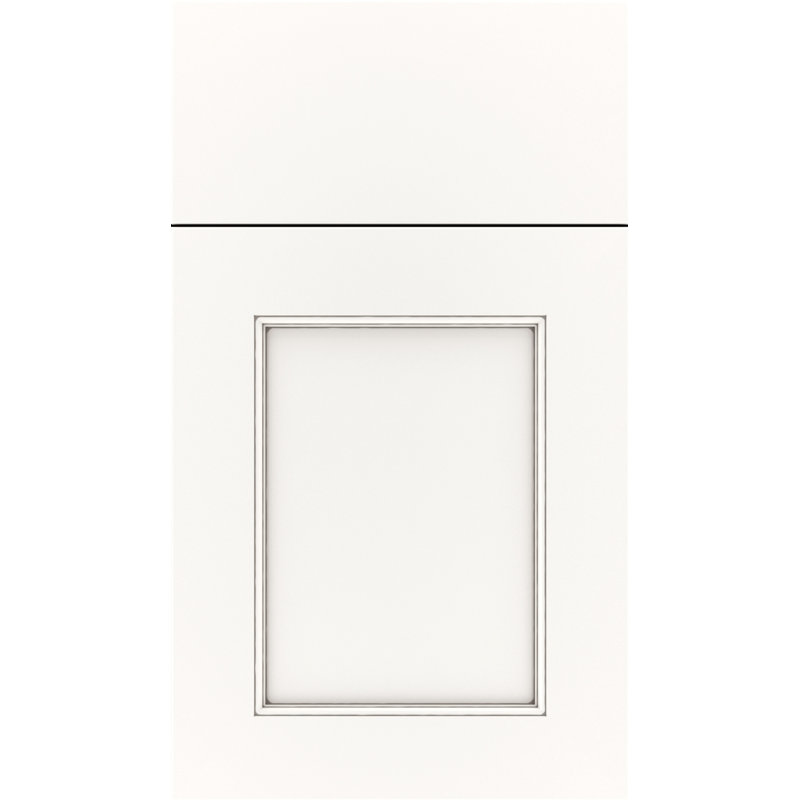 Échantillon de porte d'accès complet Westwood, Érable, Whitecap avec glacis étain