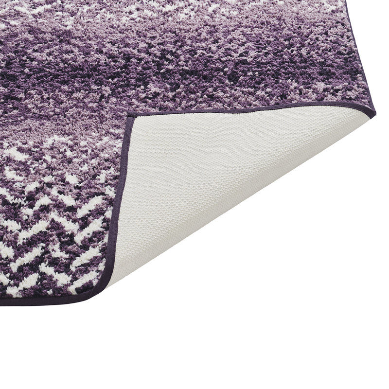 Tapis pour salle de bain avec envers antidérapant Annalia Collection, Mauve, L 21 po x L 34 po