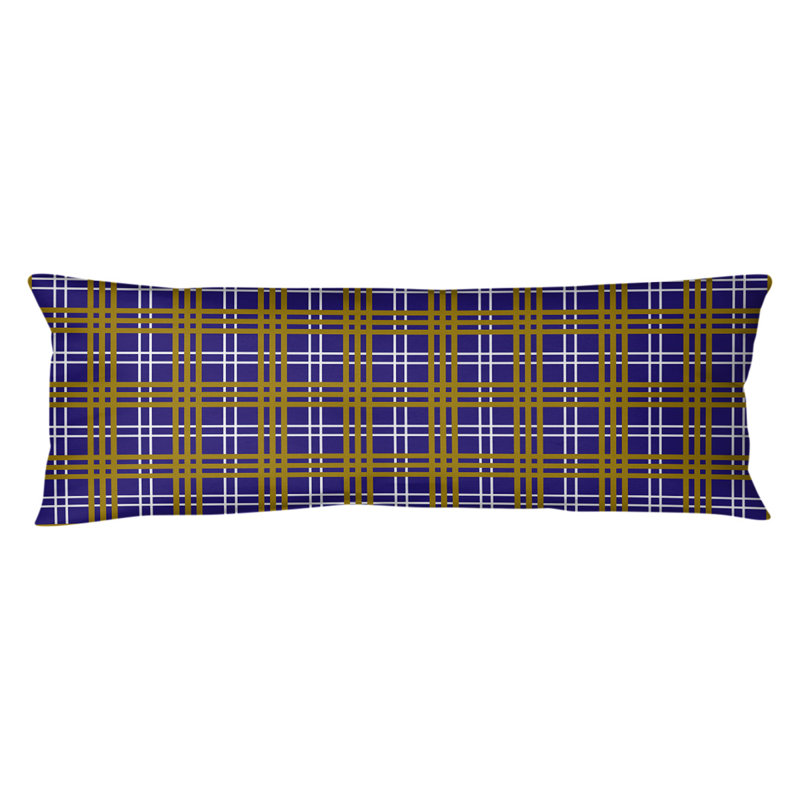 Polyester Medium Pillow, Purple/White/Gold, Microfiber