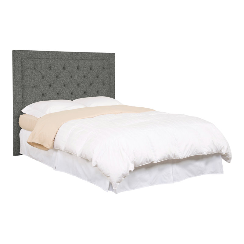 Hillary/Hank Queen Upholstered Panel Headboard, Ian Pewter