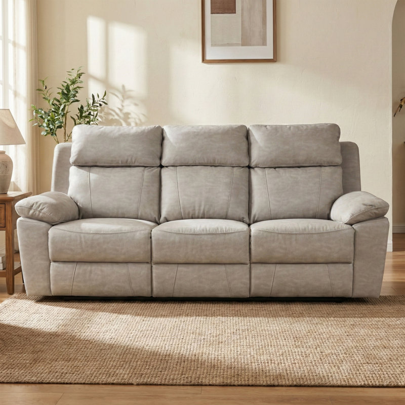 Chaqueta 3 Seater Electric Reclining Sofa, Light Grey