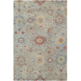 Nouveau Hand Tufted Wool Oriental Area Rug in Teal