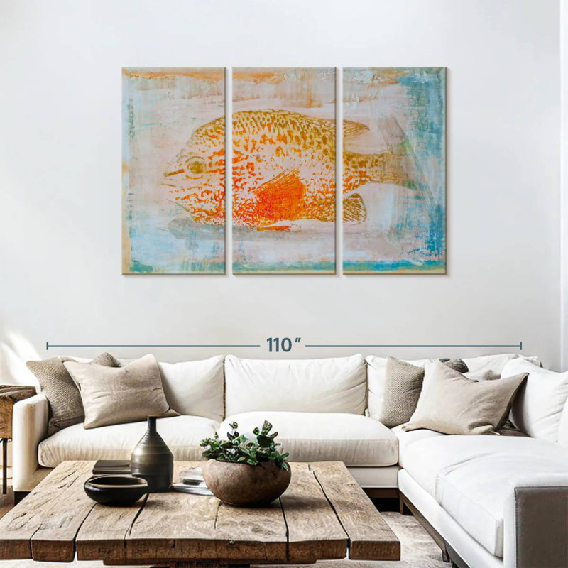 Brampt Orange Sunfish, 48" H x 74" W
