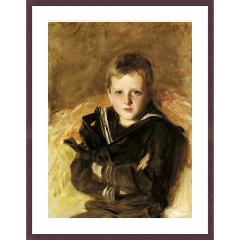 Portrait de Caspar Goodrich par John Singer Sargent, impression giclée sur cadre, H 41,5 po x l 32,37 po
