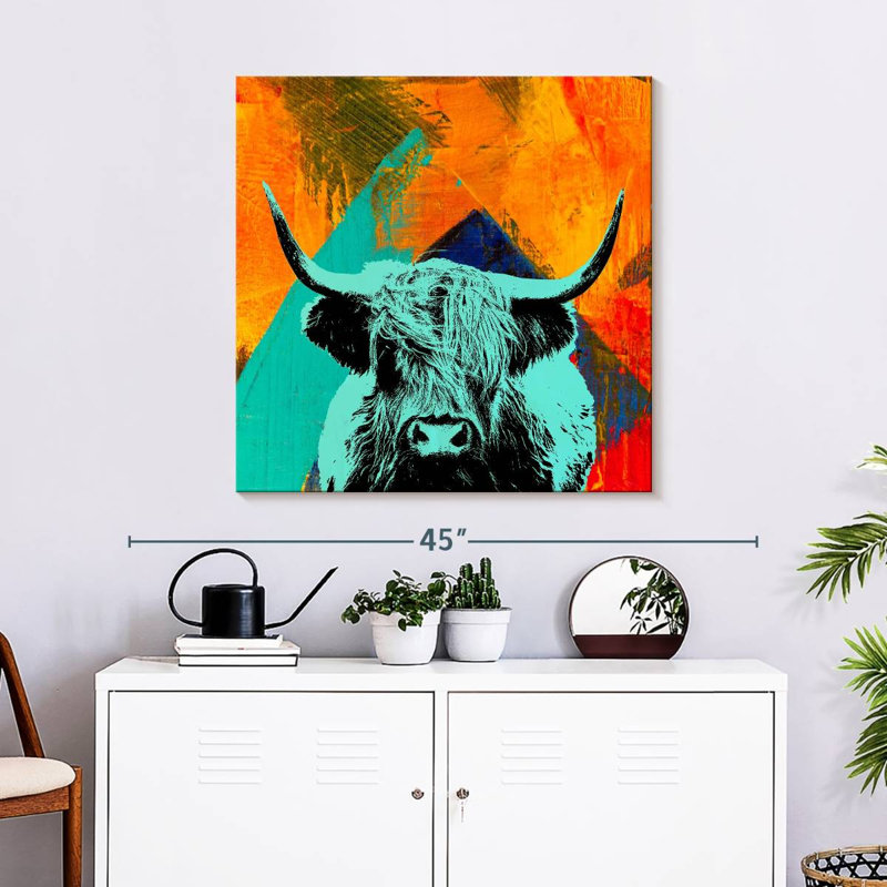 Brampt Highland Cow VI, H 30 po x l 30 po