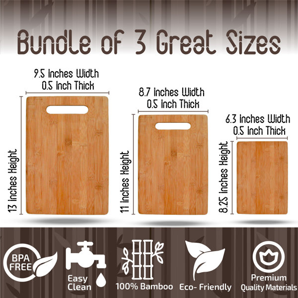 Berghoff Bamboo Cutting Board With 4pc Flexible Plastic Cutting