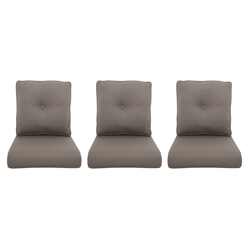 Carolina 24" X 22" Outdoor Furniture Replacement Cushions, Gray, 3