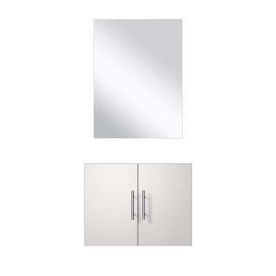 Charmant meuble-lavabo avec miroir intégré et rangement spacieux