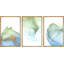 «Smoke Effect», reproduction de fumée aquarelle verte, bleue et dorée, impression sur toile, 3 pièces-91260044-91260047