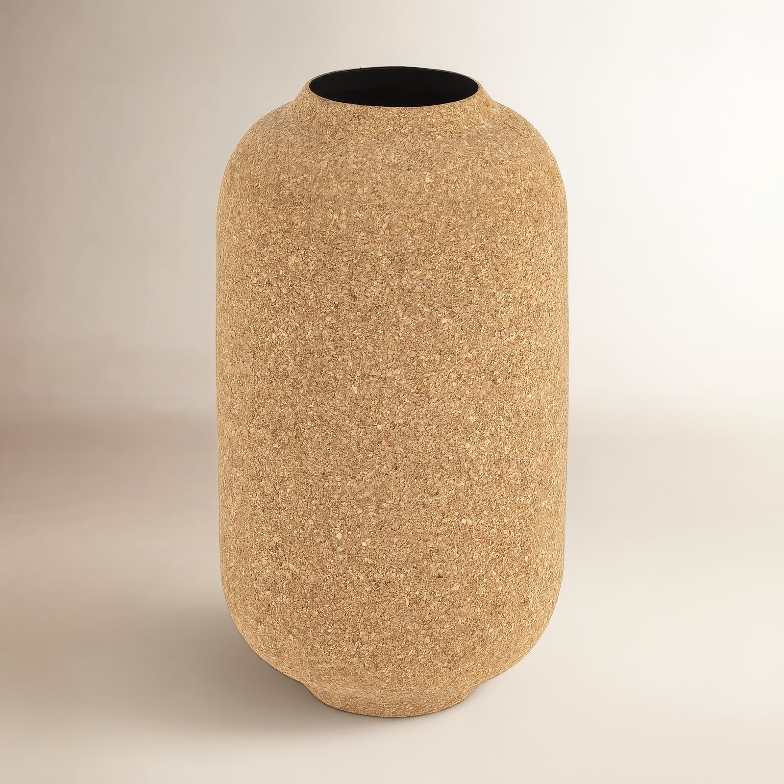 Cork Wrapped Table Vase, 13" H x 7" W x 7" D