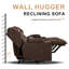 Canapé inclinable électrique Loveseat, canapé inclinable en velours avec console, siège de cinéma extra large-842959778