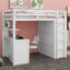 Lit mezzanine avec tiroirs, bureau et garde-robe-904161107