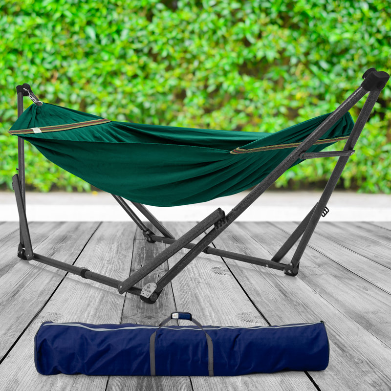 Hamac de camping portatif en toile Tranquillo Uniki, vert émeraude, Vert émeraude