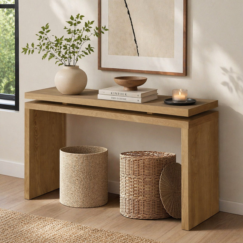 Console 60 po, Antique Brown