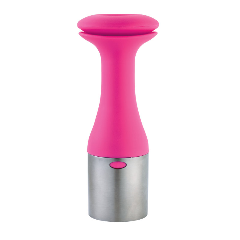 Cuisipro Ice Cream Scoop and Stack, For Serving Ice Cream, Easy One Hand Operation, 19.5cm, Silver/Pink