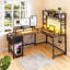 Metal Base Computer Desk with Power Outlet-1009136429