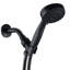 Soupape de douche à main flexible en bronze huilé. Jet puissant réglable sur 5 modes. Embouts médicaux, sécuritaires et étanches. Construction en ABS. Jet constant même avec un faible débit d'eau. Option eau. Installation facile.