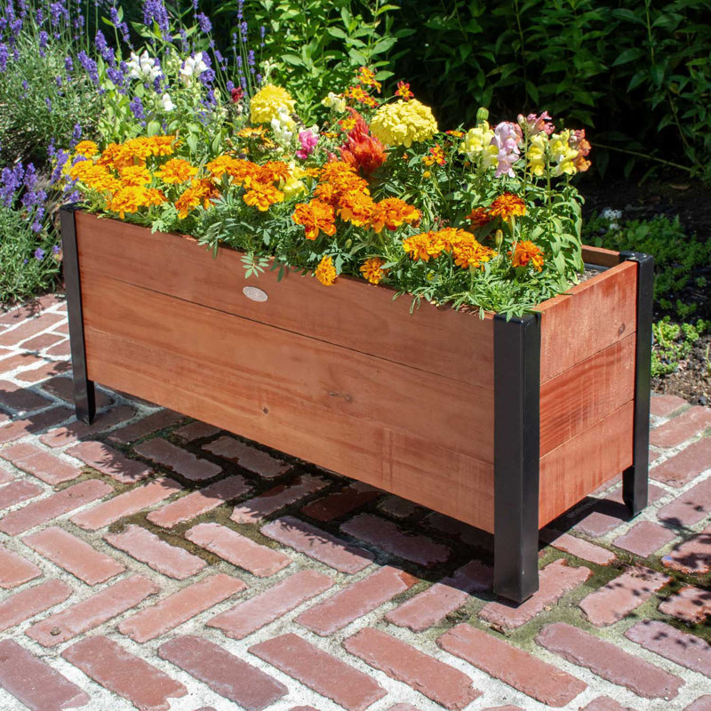 Boîte à fleurs surélevée rectangulaire en bois 37 po Urban
