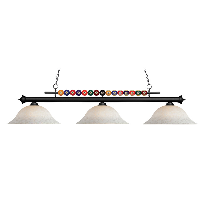 Chapa 3 - Light Pool Table Lights Pendant, Matte Black