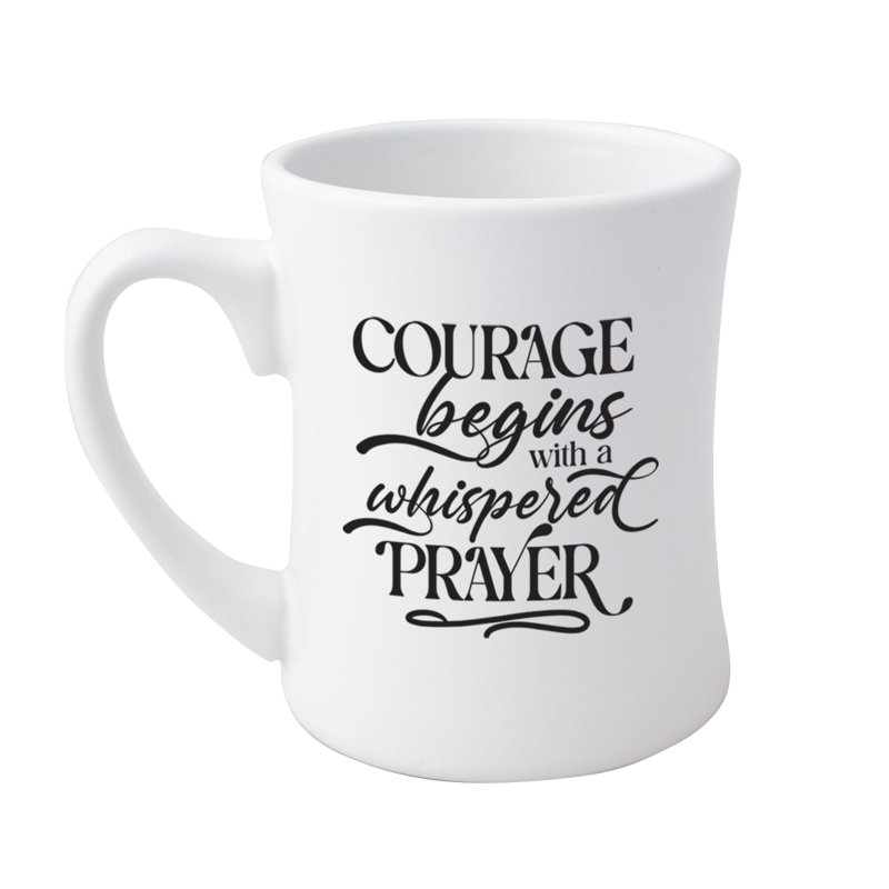 Courage Begins With Designer Coffeehouse Mug, 19oz