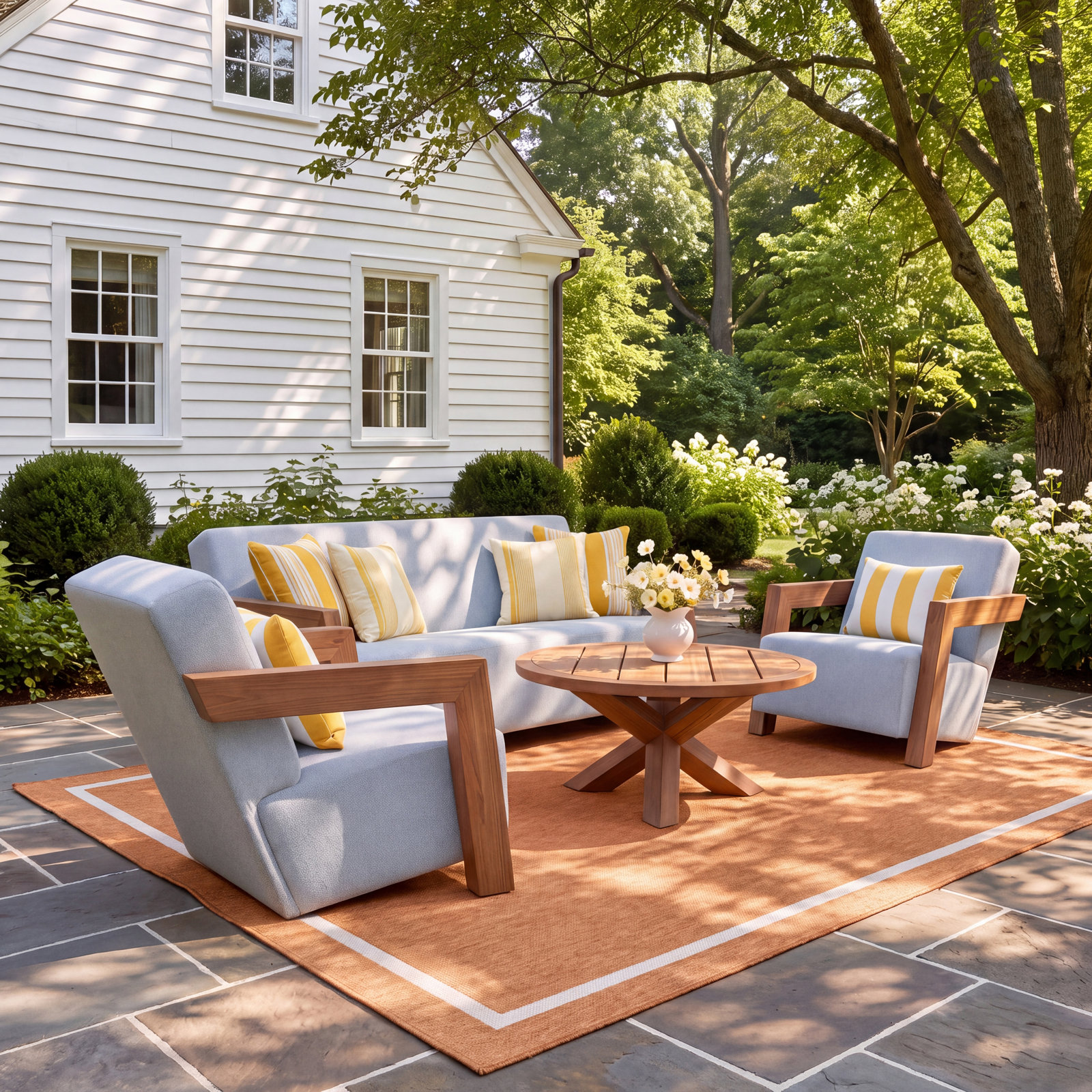 Levitt 5-Person Teak Patio Seating Group