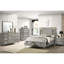 Table de chevet 2 tiroirs avec placage gris