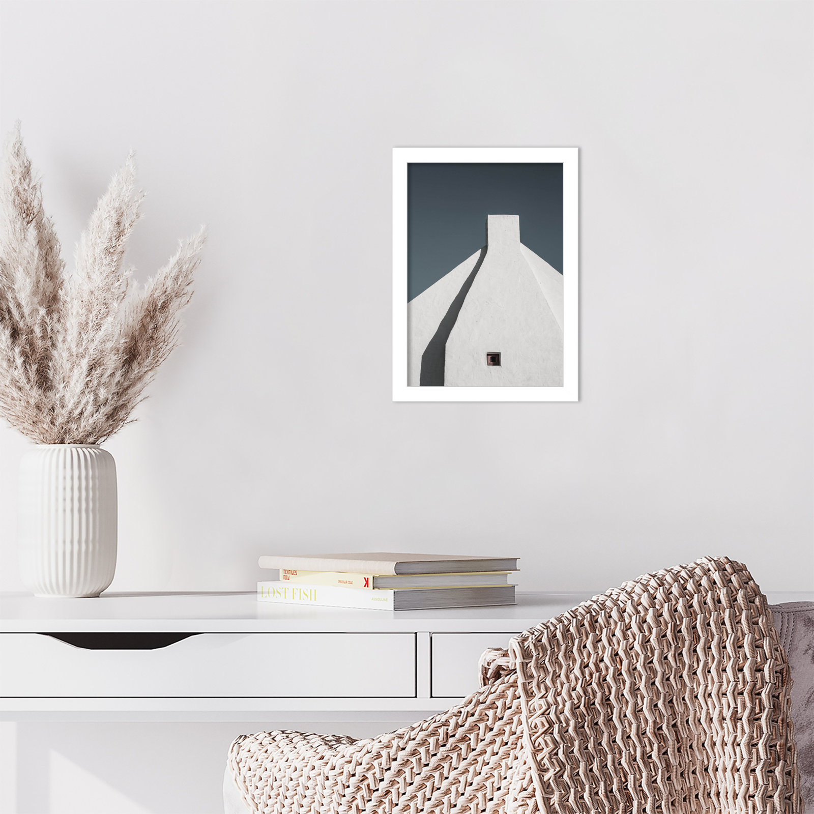 Ruebin "Archi Tek 02" Print, White, 13" H x 10" W