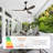 52" 3-Blade Smart LED Ceiling Fan with Dimmable Light and Remote Control-1186187574-1175352003