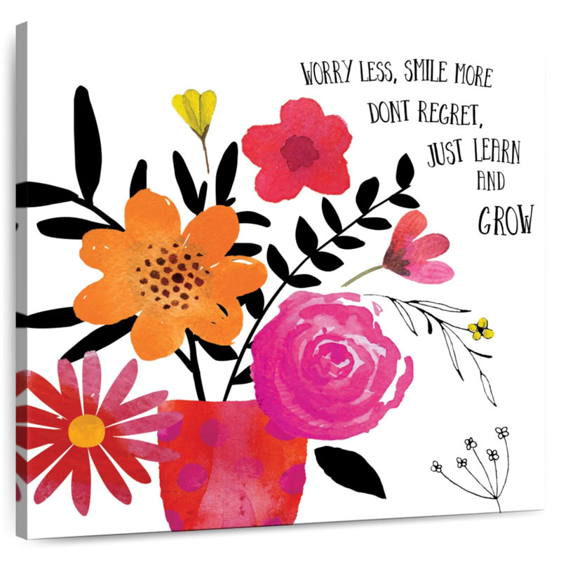 Tergel Floral Worry Less Smile More
