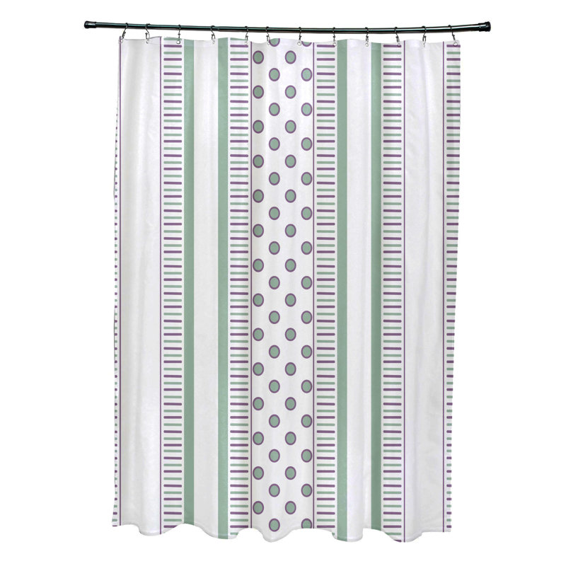 Rideau de douche simple peigne Ferrier, Mauve