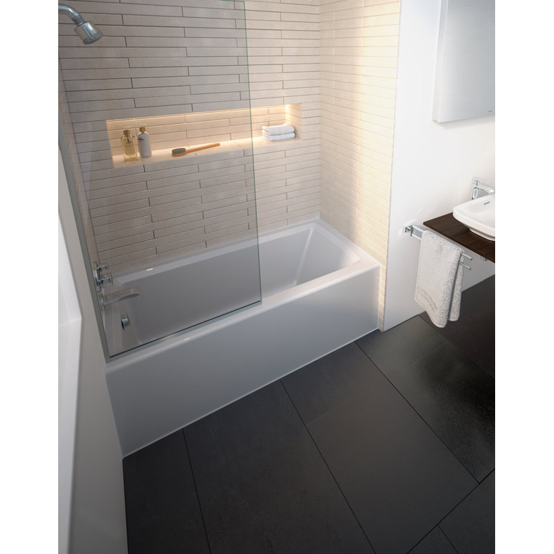 Baignoire de trempage en acrylique Duravit D-Code 60 po x 32 po, Droite