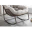 Chaise berçante d'extérieur en rotin