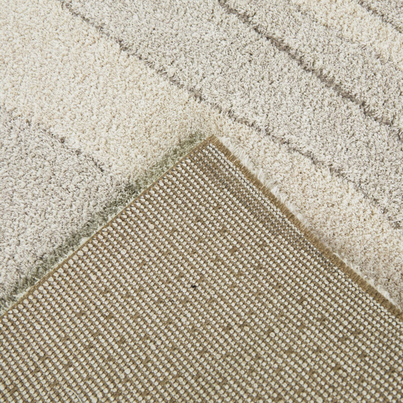 Rockmore Cream Abstract Striped Area Rug, Rectangle 7'10" x 10'