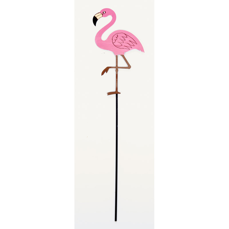 Piquet de jardin 19 po flamant rose