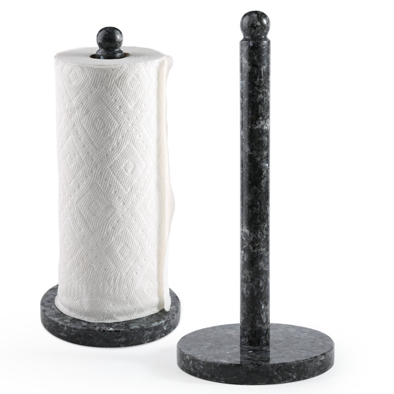 Distributeur de serviettes de cuisine en marbre naturel, H 12 po x l 6 po x P 6 po, Noir, noir, noir, noir