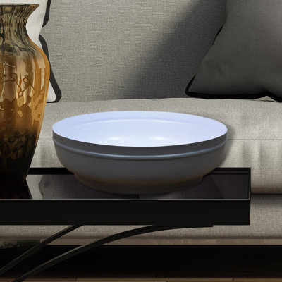 Bol décoratif en métal Notasulga en gris