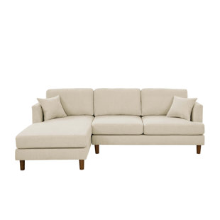 Highland Square White Polyester,Polypropylene Fabric 2 Pcsectional