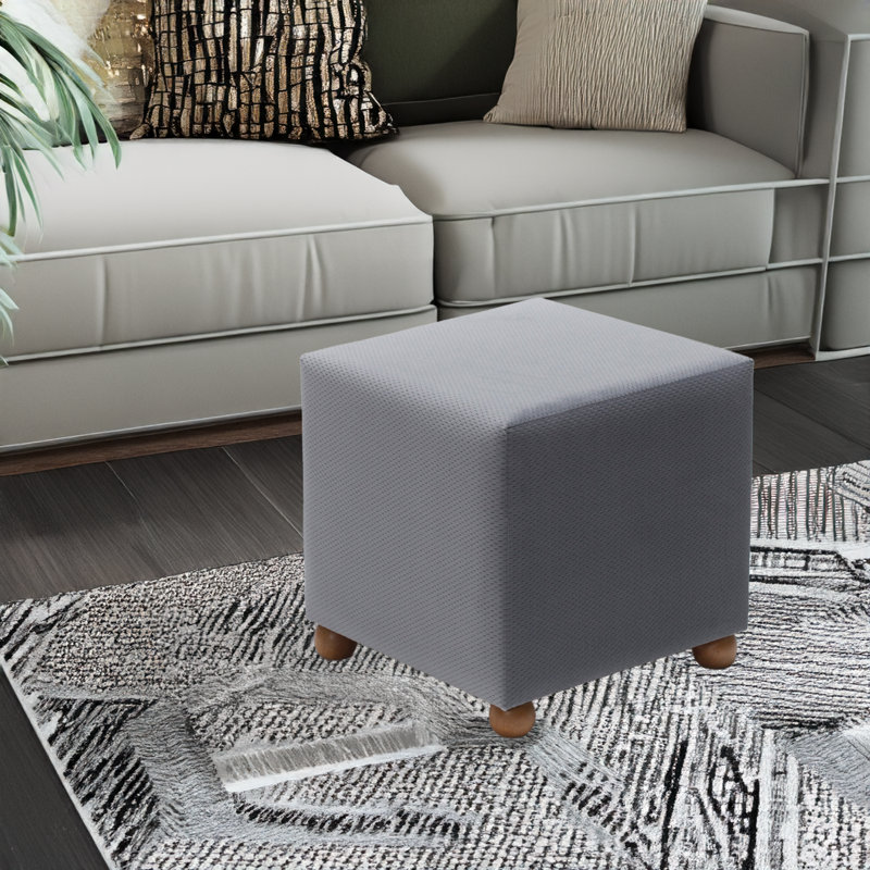 Repose-pieds Brout, Polyester / coton gris