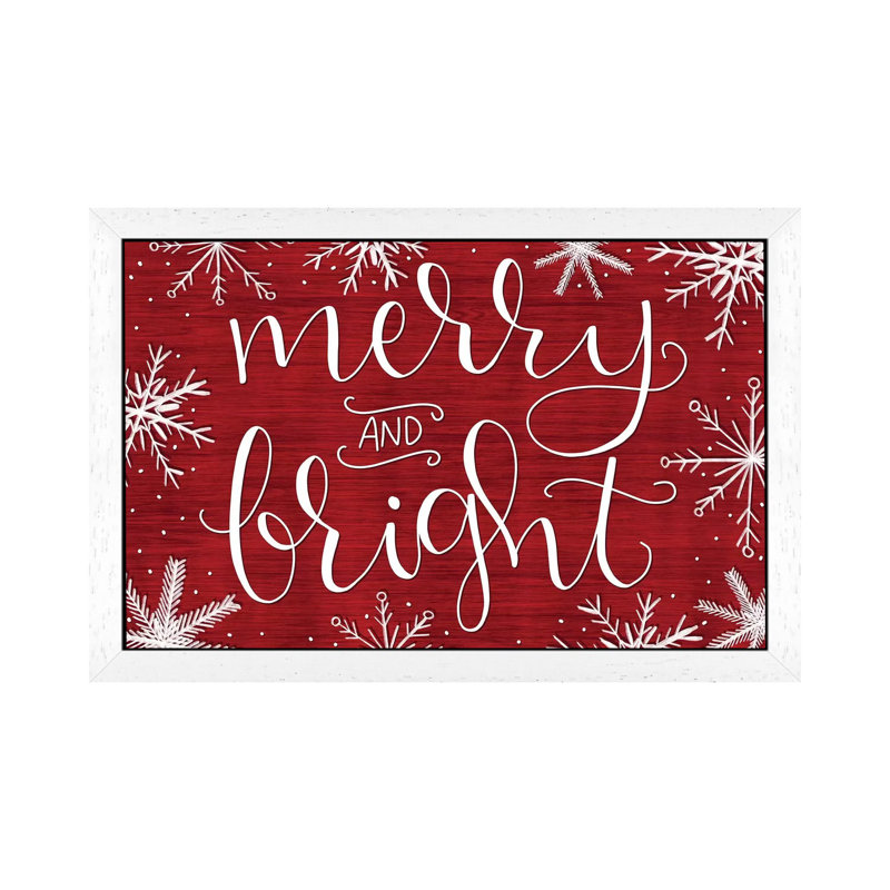 Rustic Holiday II 1 Piece Floater Frame Wall Art on Canvas, 66.04 cm H x 45.72 cm W, White Floater Framed