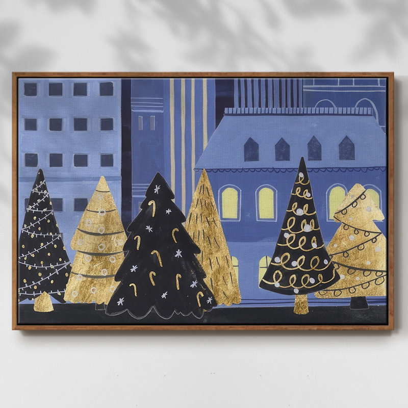 Collection «Holiday Night» A, H 27 po x l 41 po x P 1,5 po, Cadre noyer