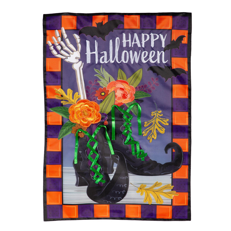 Drapeau de maison «Happy Halloween Witches»