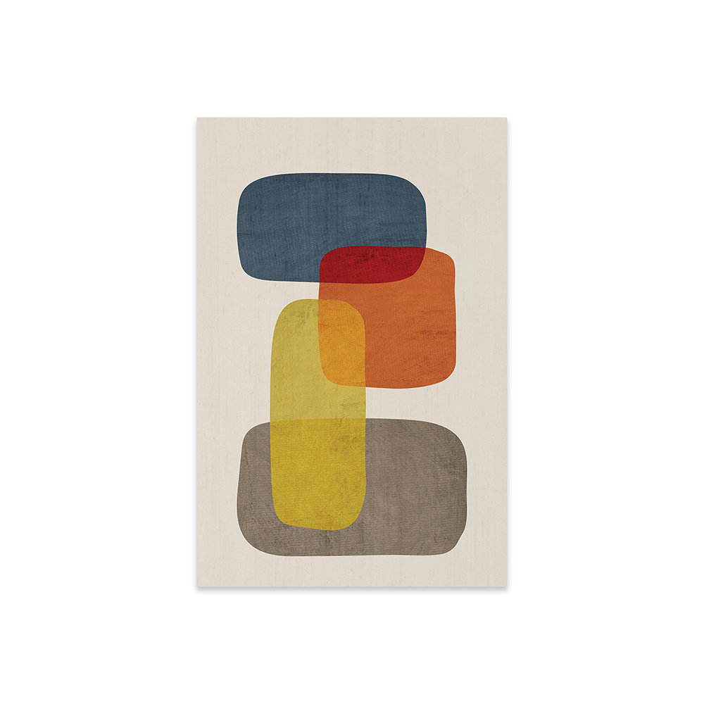 George Oliver Mcm Stones I by EmcDesignLab - Unframed Graphic Art | Wayfair