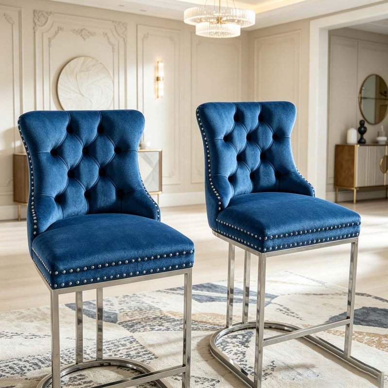 Ensemble de tabourets de bar 25 po, Blue